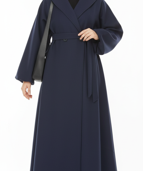 Lama Kaşe Ceket (Lacivert)