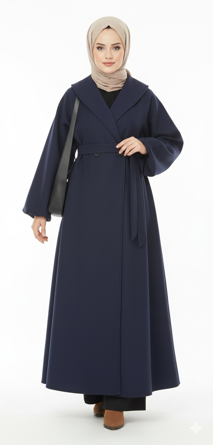 Lama Kaşe Ceket (Lacivert)