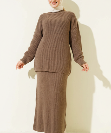 Ceyda Triko Takım (Mocha)