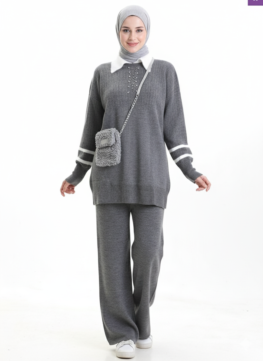 Melis Triko Takımı (Gri)