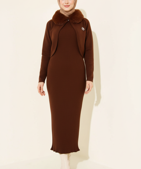 Ilayda Triko Takımı (Kahverengi)