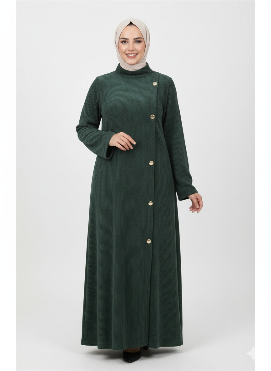 Ghaida Kışlık Elbise (Haki)