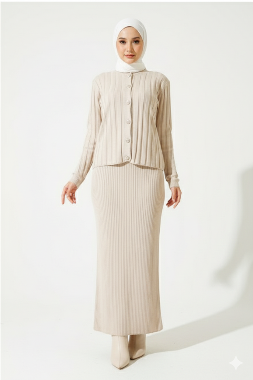 Nazli Triko Takımı (Bej)