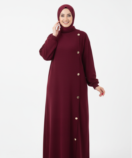 Ghaida Kışlık Elbise (Bordo)