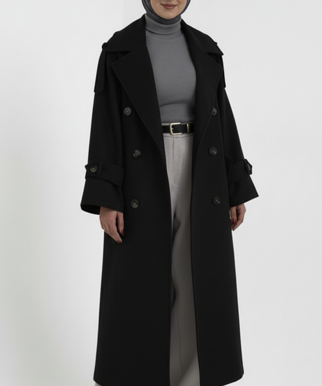 Fayrouz Kışlık Ceket (Siyah)