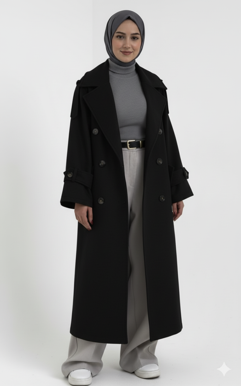 Ürdün – Fayrouz kışlık ceket (siyah)