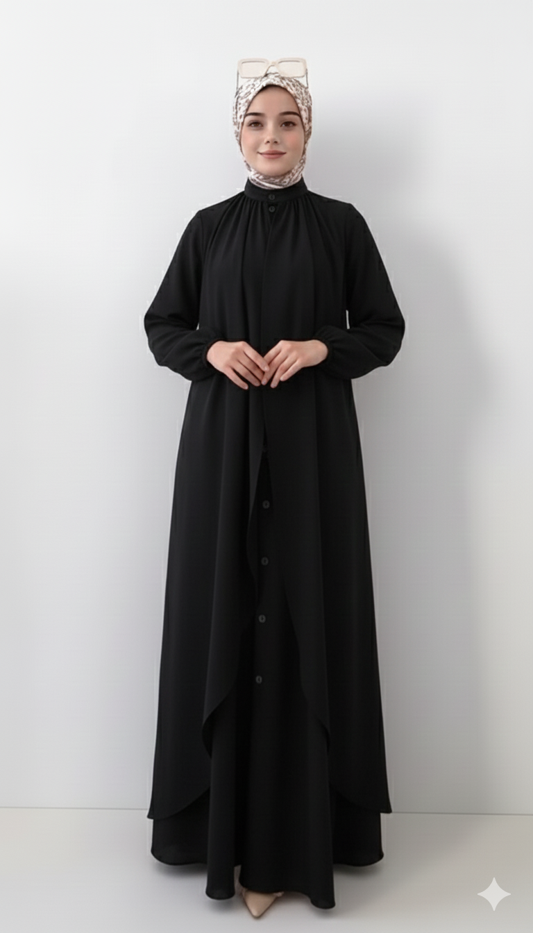 Naima abaya (siyah)
