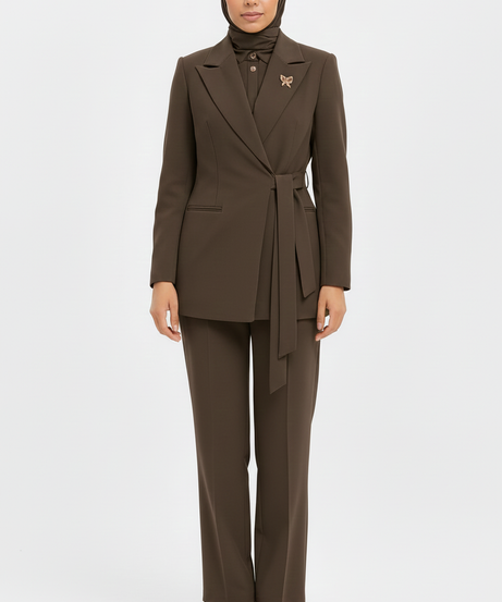 Magda takım (kahverengi)