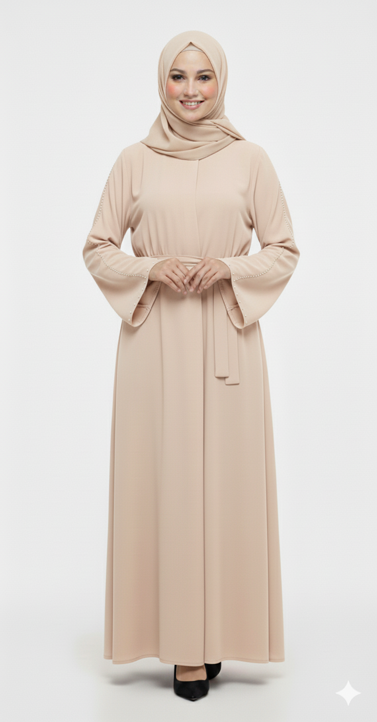 (bej) Gına resmi yazlık elbise