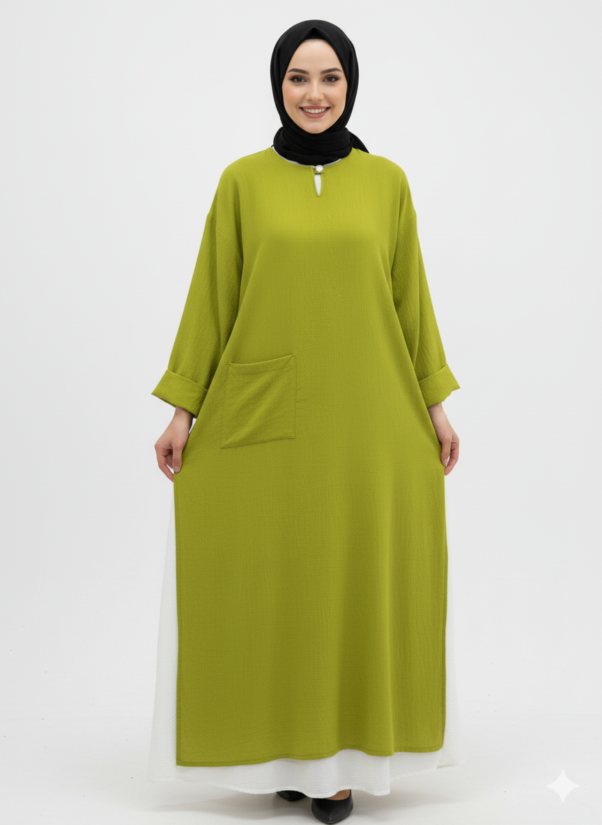 عباية ليليا العملية الصيفيه اللون الاخضر