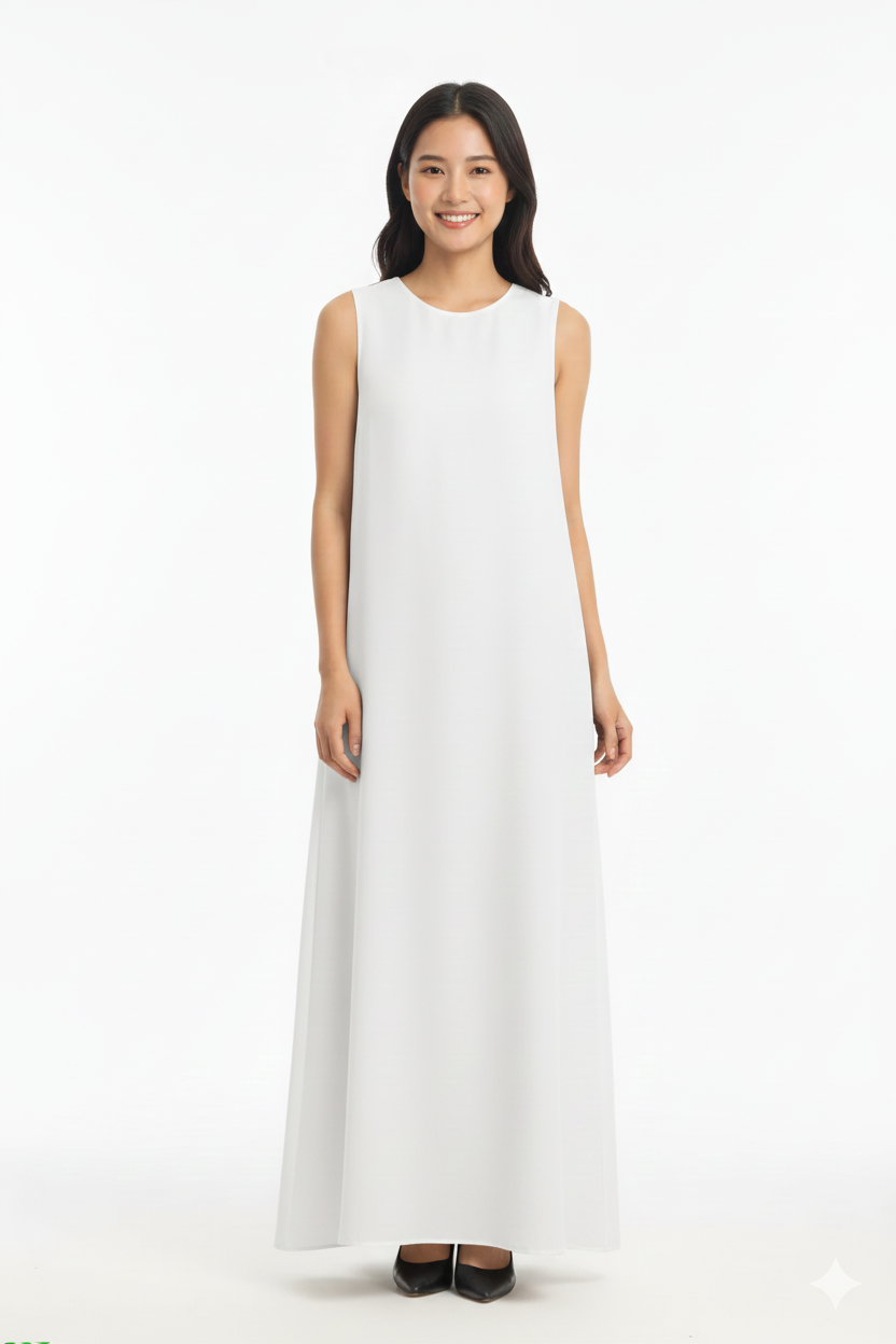 Abaya için iç elbise (beyaz)