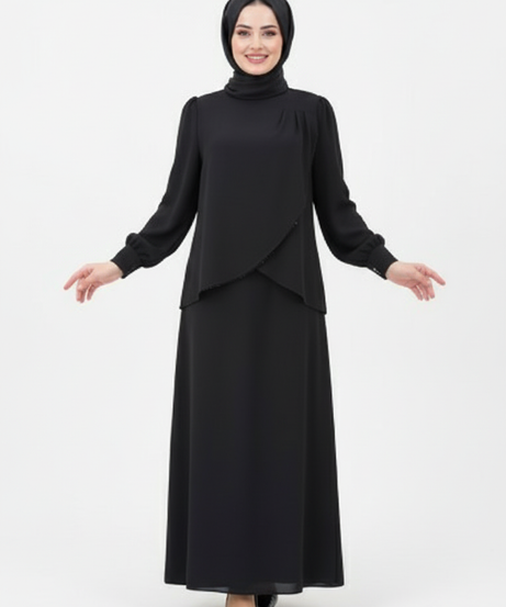 Şerife Elbise (Siyah)